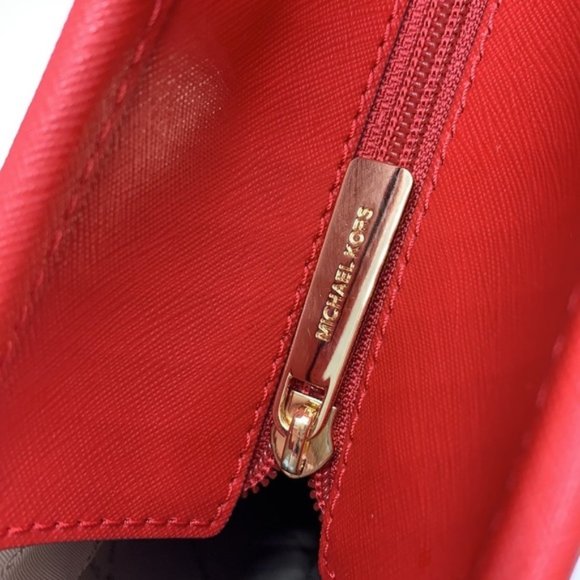 Michael Kors Jet Set Travel Large Top Zip Shoulder Tote Bag Color Flame
